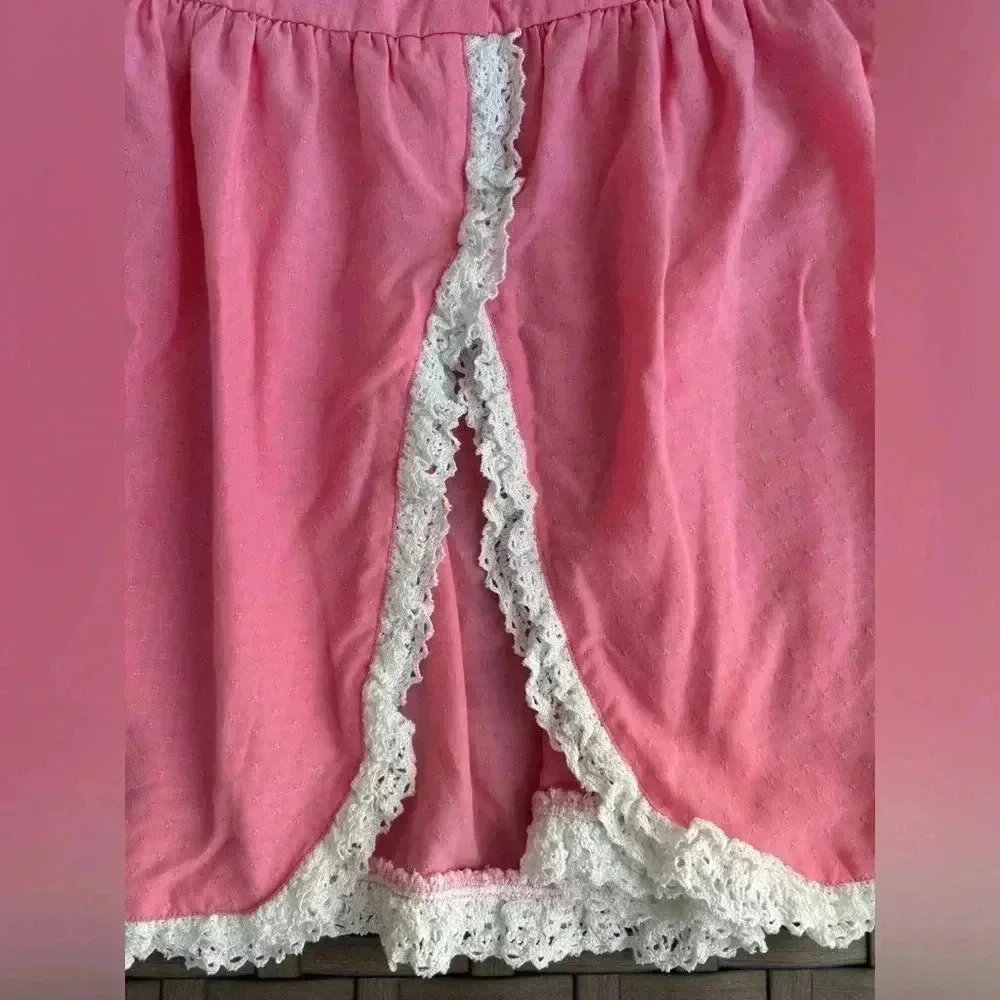 Matilda Jane Girls Sleepy Jean PJ Top Size 12 Pink/Lace White Brilliant Daydream